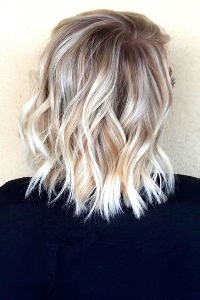 Cheveux ondulés Balayage Lob Cheveux ondulés Balayage Lob