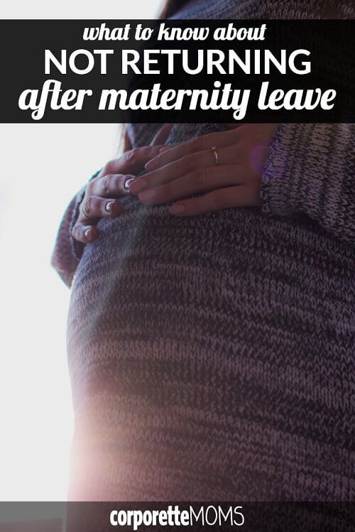 A CorporetteMoms reader wrote in, thinking about not returning after maternity l...