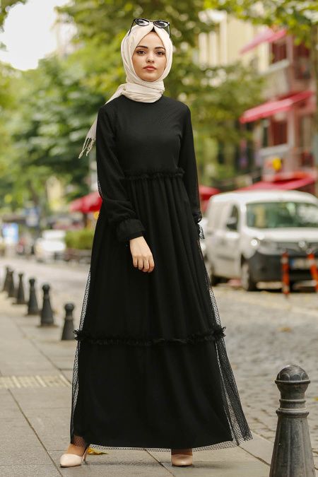 2021 Yeni Sezon Tesettur Giyim Elbise Sal Abiye De Ucuz Fiyat Black Hijab Hijab Fashion Hijab Fashionista