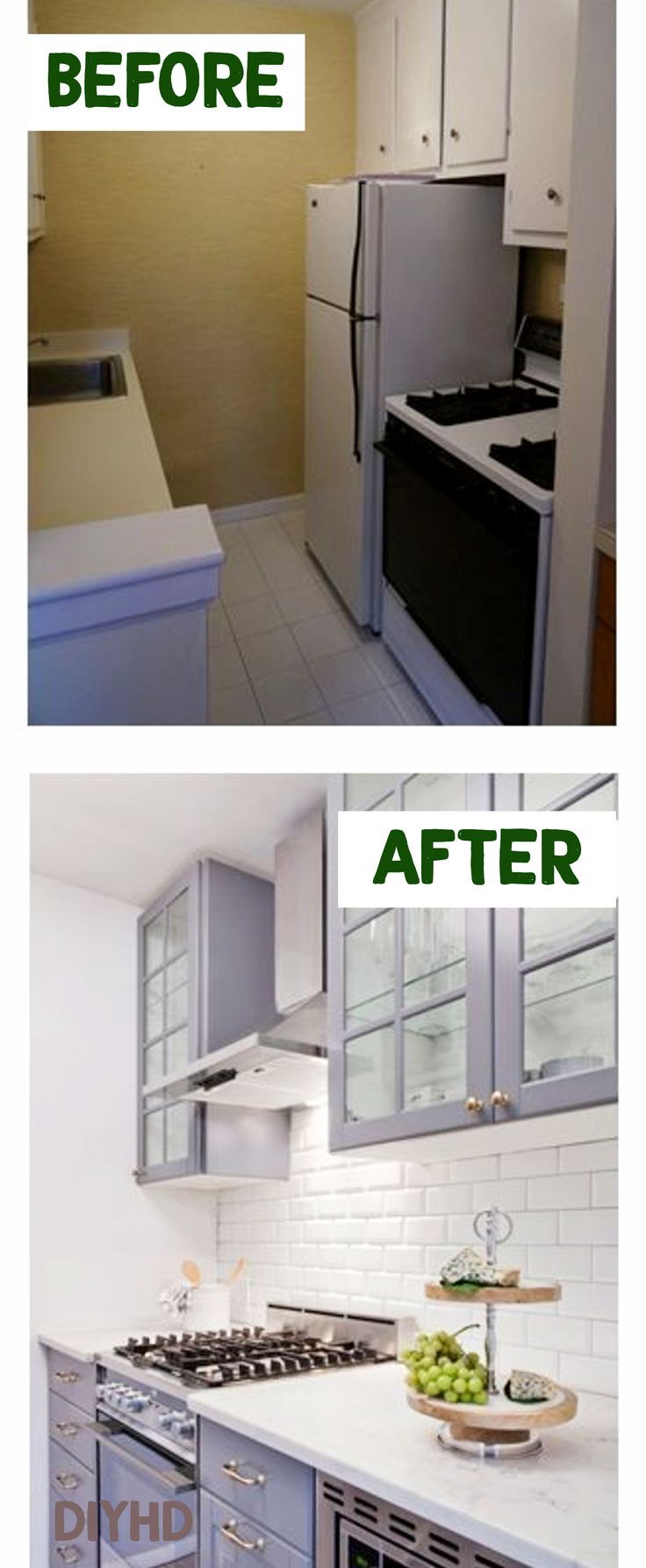 Small Kitchen Ideas Before After Remodel Pictures Of Tiny Kitchenideas Paintedkitchencabinets Kitchenremodel Small Kitchen Redo Apartment Condo