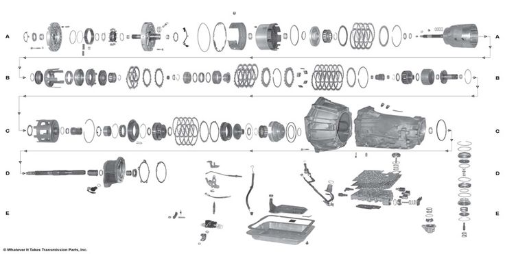 Here is a poster pic of a 4L60-E/4L65-E and then broke down pics of