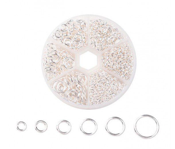 1Box Open Connector Jump Rings Loops Split Rings Jewelry Making Crafts DIY MC