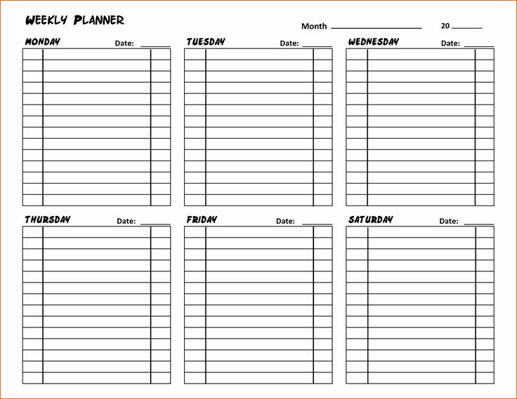 7 Day Planner Template Elegant 7 Daily organizer Template 7 Day Planner Template Elegant 7 Daily organizer Template
