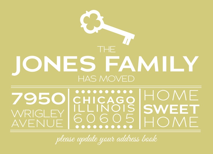 address change announcement cards