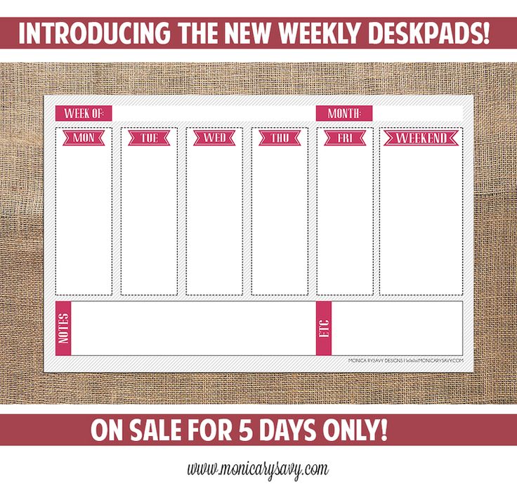 33 Best Calendar Stuff Images On Pinterest Desk Pad Weekly Planner Deskpad Calendar
