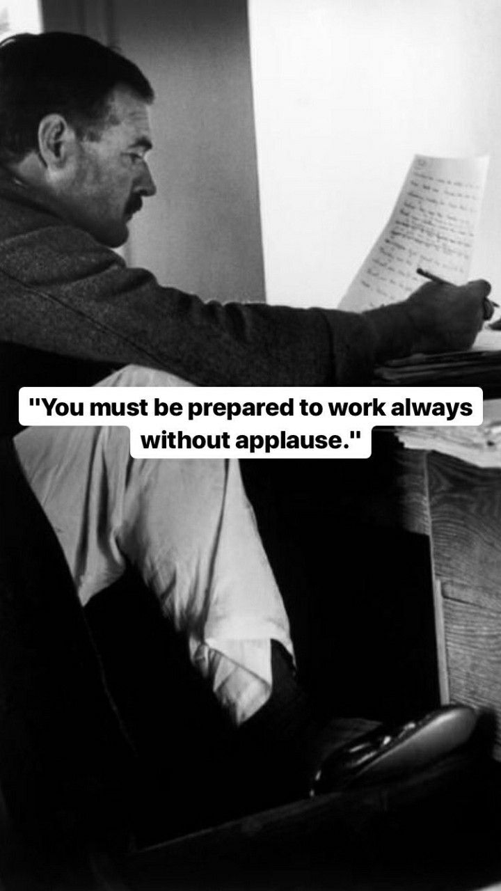 Ernest Hemingway | Zitate tief, Tiefe gedanken ...