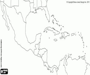 central america and mexico map coloring page mapa de mapa de centroamerica para colorear