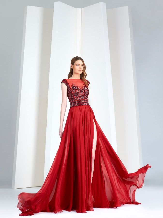 Scarlet Red Evening Dress