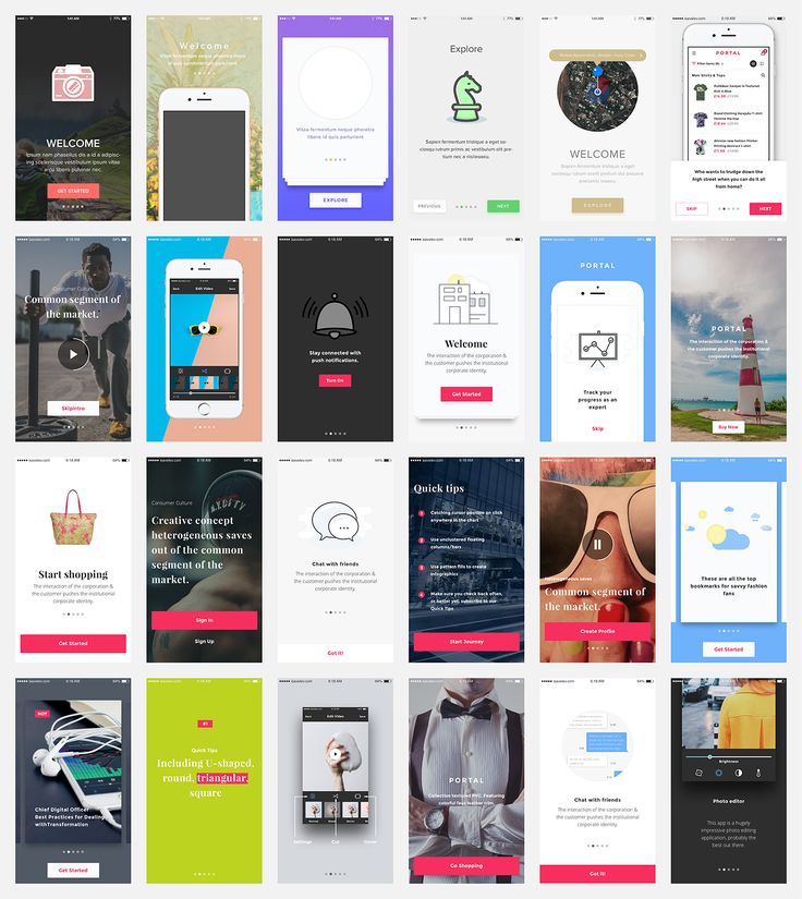 mobile app design template