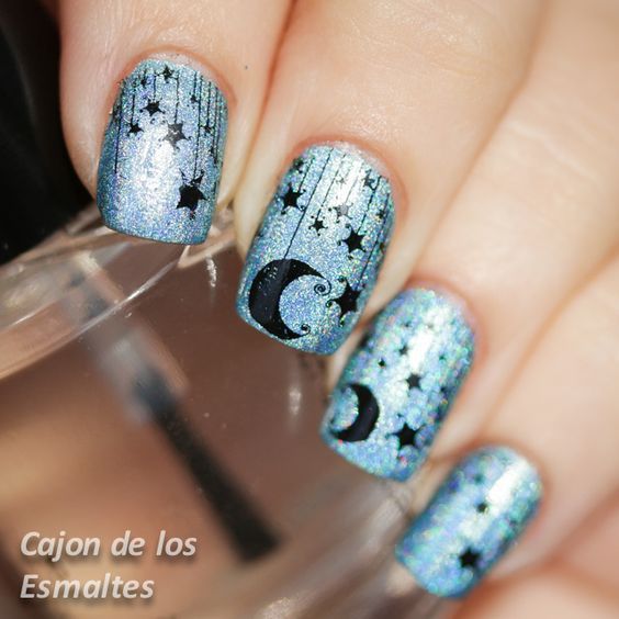 Best 25+ Star Nail Designs Ideas Only On Pinterest Star Nails Color Club - Over the moon - Decals de BornPretty Store Nail art stars and moon - Best 25+ Star Nail Designs Ideas Only On Pinterest Star Nails