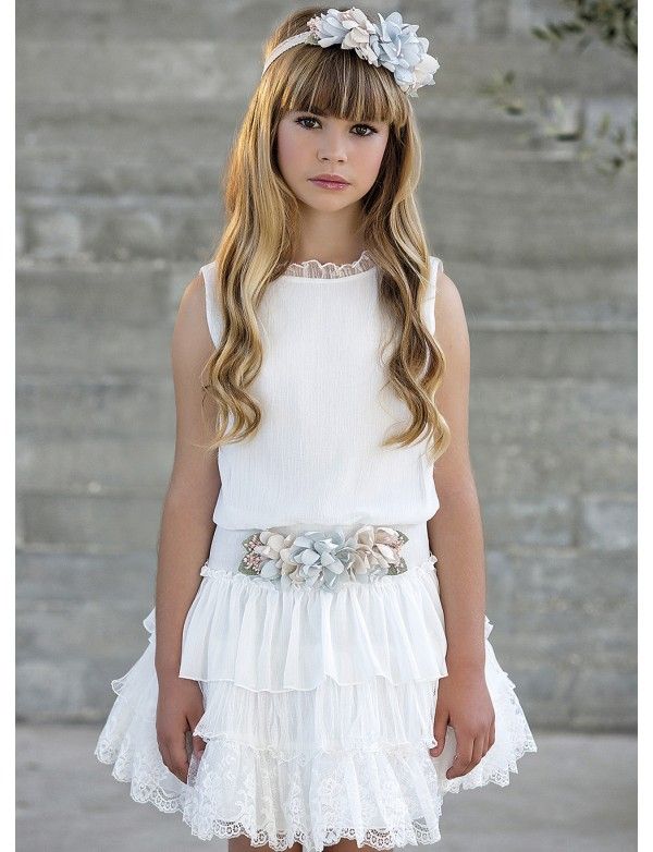 vestido de arras ceremonia fiesta de niña, amaya 2018 nueva