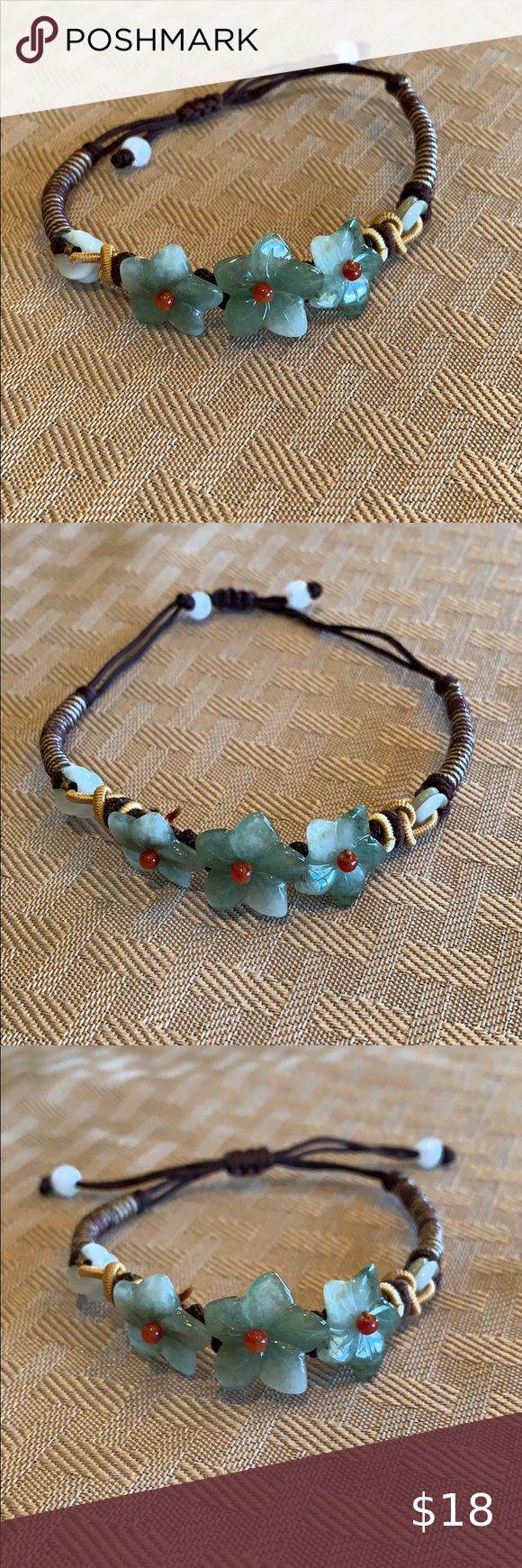 Jade adjustable bracelet in 2020 | Adjustable bracelet, Womens jewelry