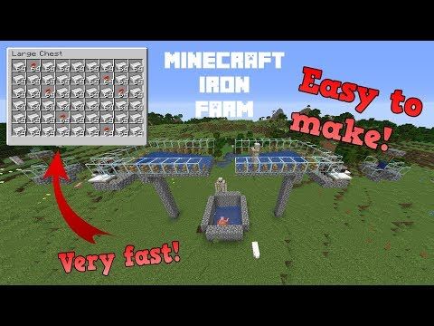 Easy Minecraft Iron Farm 1 14 4 Tutorial Very Fast Youtube Minecraft Iron Minecraft Blueprints Minecraft Tutorial