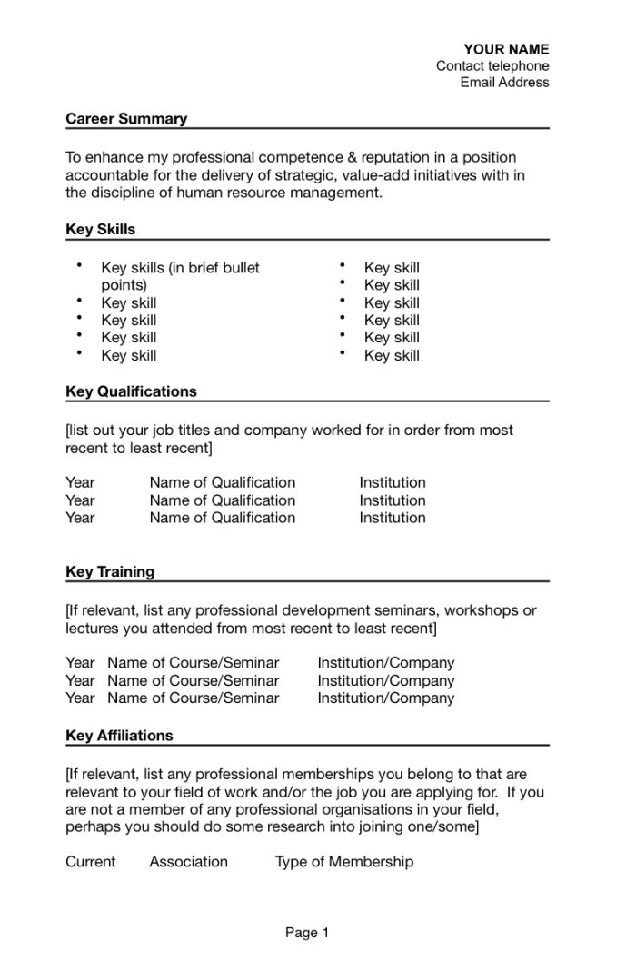 How to Write a Resume for a Job with Sponsorship for Australia - key qualifications How to Write a Resume for a Job with Sponsorship for Australia - key qualifications
