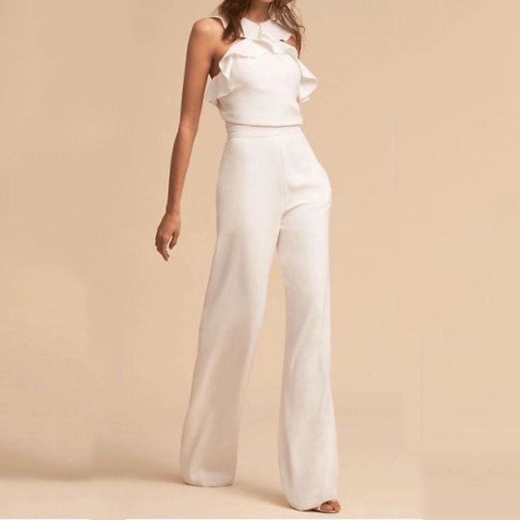 Description Product Name Fashion elegant falbala vacation jumpsuit Brand Name Wa...