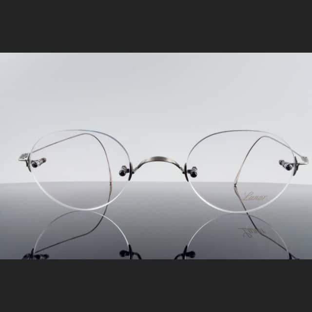 Lunor Eyeglasses Classic Comfort Panto Blink Optical Titanium