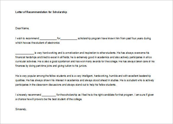 Letter of Recommendation for Student – 8+ Free Word, Excel, PDF Format Download! | Free & Premium Templates
