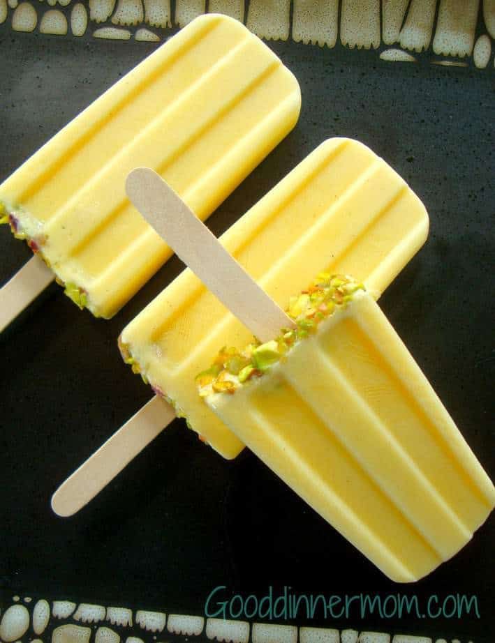 These Mango Lassi popsicles are elegant and kid-friendly at the same time. Mangoes pureed with Greek yogurt, cardamom an… These Mango Lassi popsicles are elegant and kid-friendly at the same time. Mangoes pureed with Greek yogurt, cardamom an…