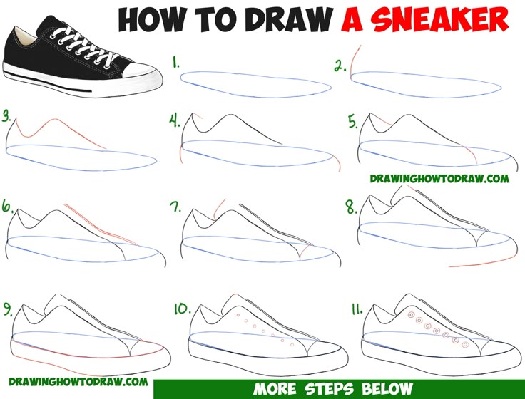 Step By Step To Draw School Laces Shoes Step By Step To Draw School Laces Shoes