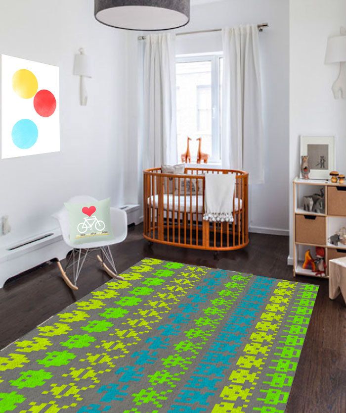 Decorative Rug Modern Nursery E Invaders Carpet Decorative Rug Modern Nursery E Invaders Carpet Decor Robots Living Room Kids By Thegretest On