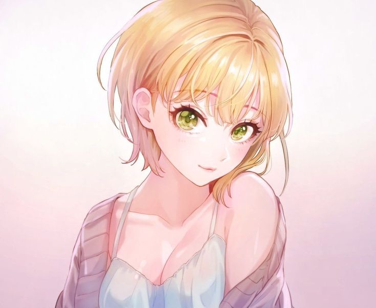 Anime girls with short blonde hair