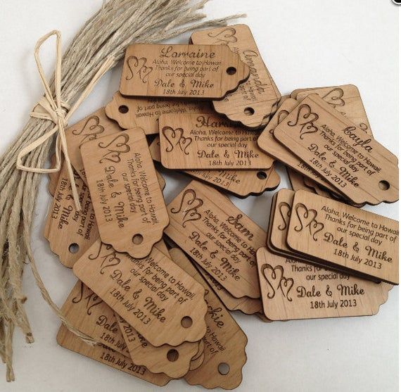 100 PCS Wedding Welcome Personalized Favor Gift Paper Tags Hang-PAR-TAG-20