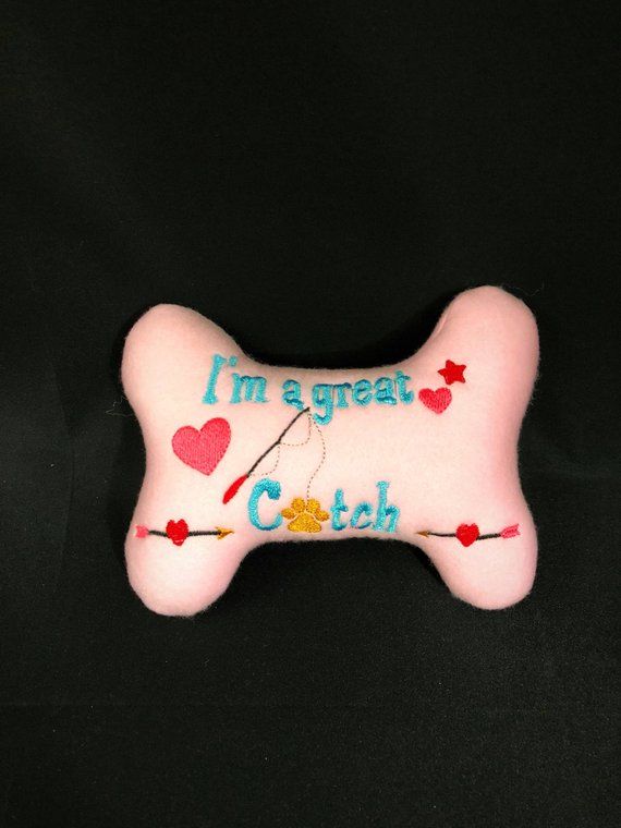 Dog Puppy Stuffed Bonetoy Dog Bone Toy I M A Great Catch