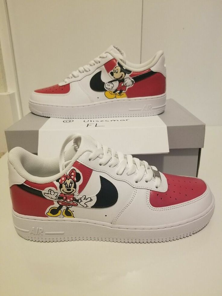 Nike Air Force 1 One AF1 Men Custom Disney Mickey & Minnie Mouse ... Nike Air Force 1 One AF1 Men Custom Disney Mickey & Minnie Mouse ...