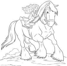 Angus And Merida Be Brave | Horse coloring pages, Disney coloring pages