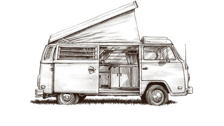 Volkswagen Typ 2 (T1) 1962 Westfalia Camper conv. paper model (1/35 scale)  - Paperdiorama - Donwload Free Paper Model