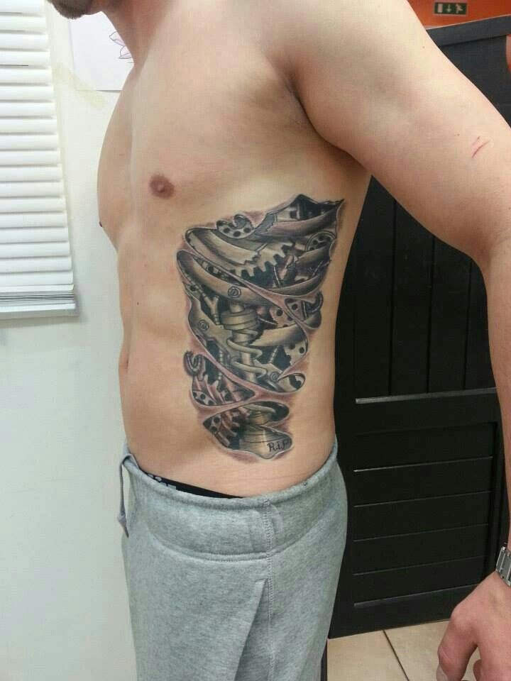 on ribs gears ripped skin thru skin tattoos pinterest on ribs gears ripped skin thru skin tattoos pinterest