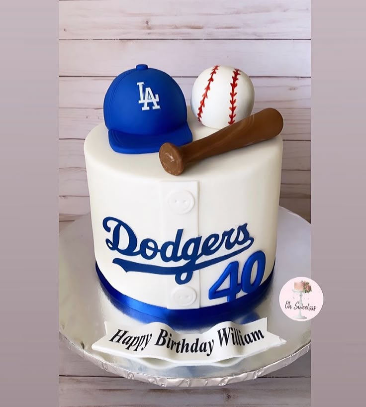 Dodgers Baseball Birthday Cake With Cakepops And Cupcakes Aaf38401bd60dfc5b23d786f0eba330f