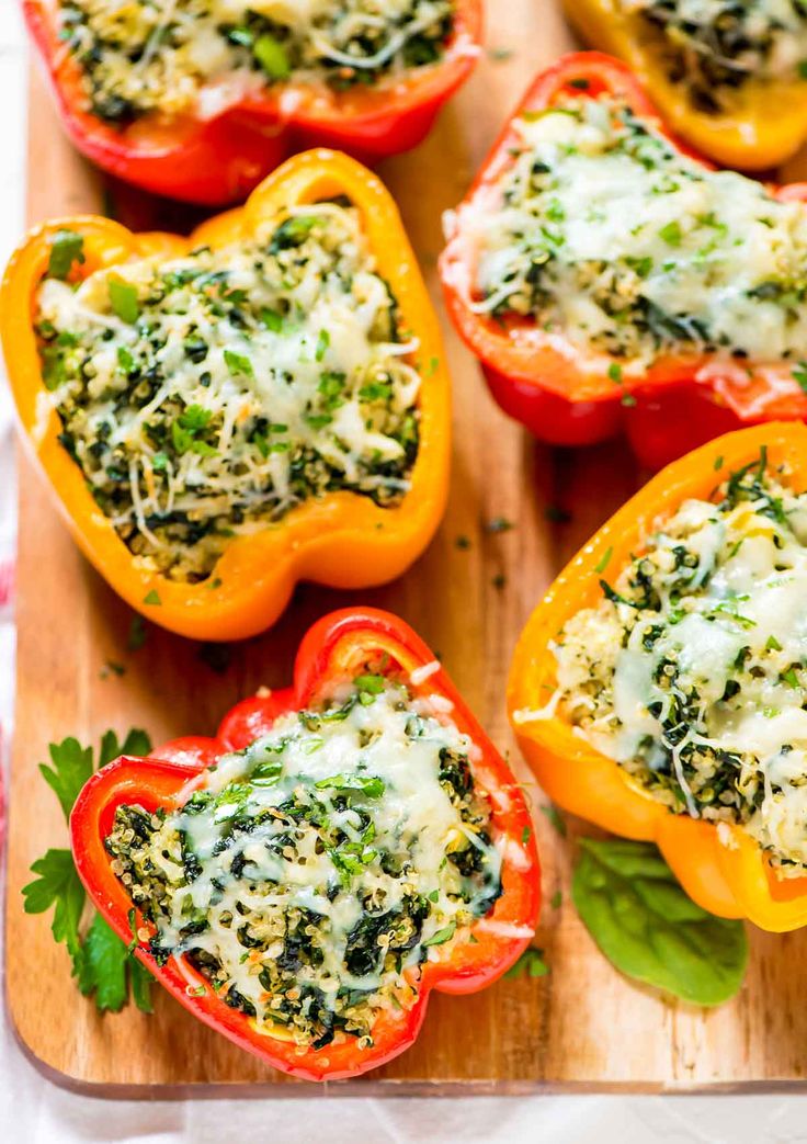 Cheesy Spinach Artichoke And Quinoa Stuffed Peppers Easy Healthy And Delicious Recipe Cheesy Spinach Artichoke And Quinoa Stuffed Peppers Easy Healthy And Delicious Recipe