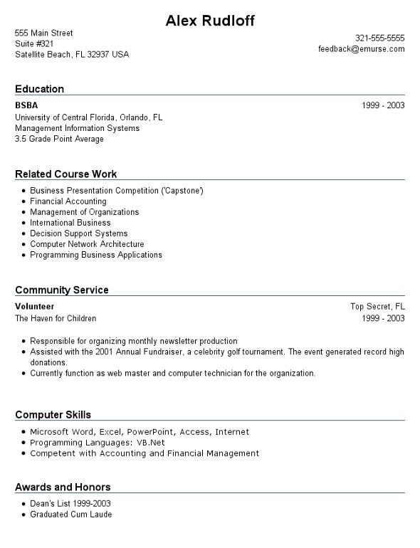 sample of it resume