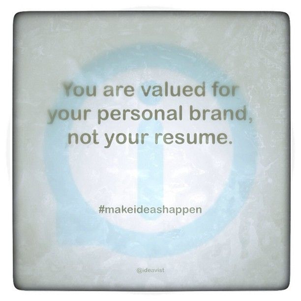 branding your resume