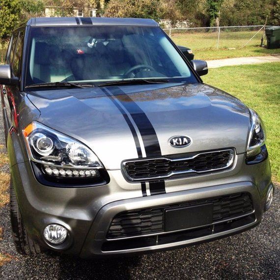Stripe Body Kit Sticker Vinyl Decal For Kia Soul Sport Bonnet