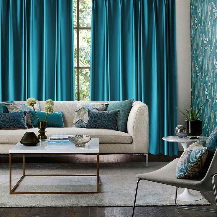 Teal Curtain Turquoise Living Room Decor Curtains Modern Teal Curtain Turquoise Living Room, Turquoise Curtains Dining Room Ideas