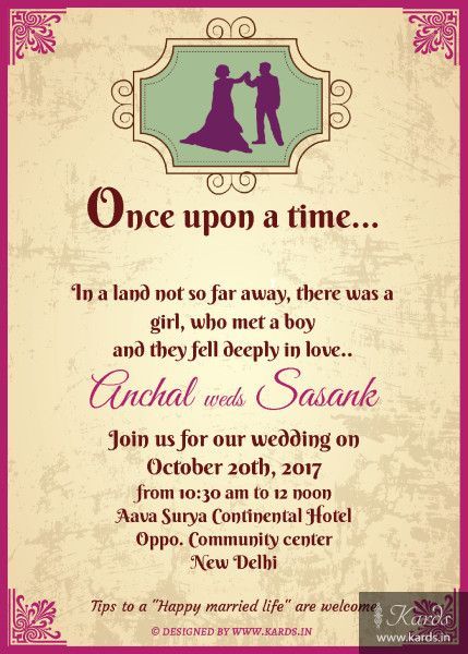 Fairy Tale Indian Wedding Invitation Card Marriage Fairy Tale Indian Wedding Invitation Card Marriage Message On Whatsapp Kutudavetiye