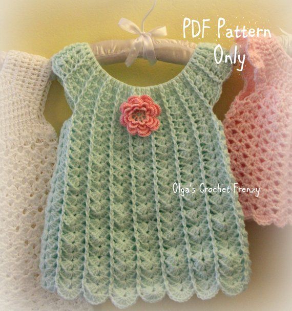 Size 6 months to 4 years summer dress pattern PDF Crochet Baby Dress Patterns Crochet Baby Dress pattern summer Dress Pattern