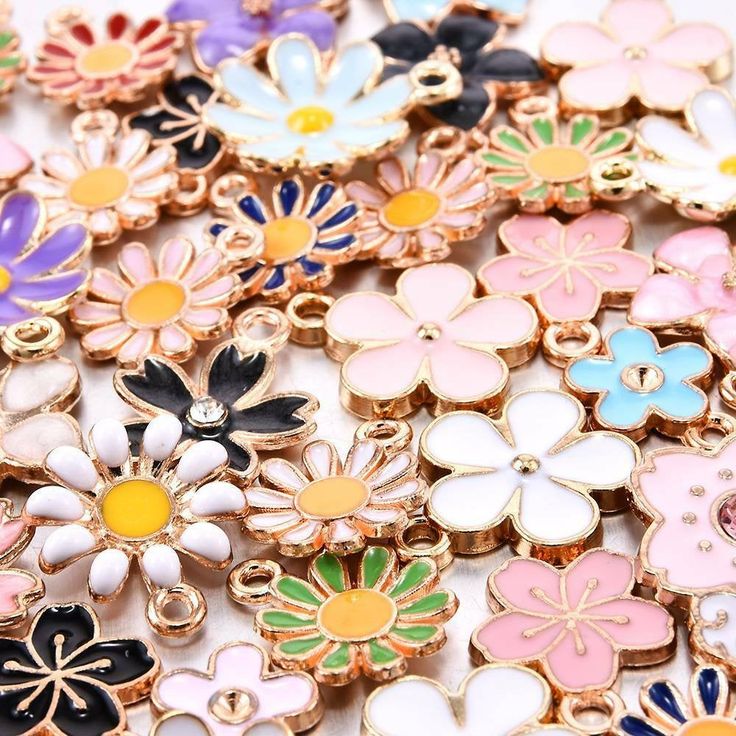 40Pcs DIY Mixed Enamel Random Color Alloy Pendant Charms Jewelry Accessories 40Pcs DIY Mixed Enamel Random Color Alloy Pendant Charms Jewelry Accessories