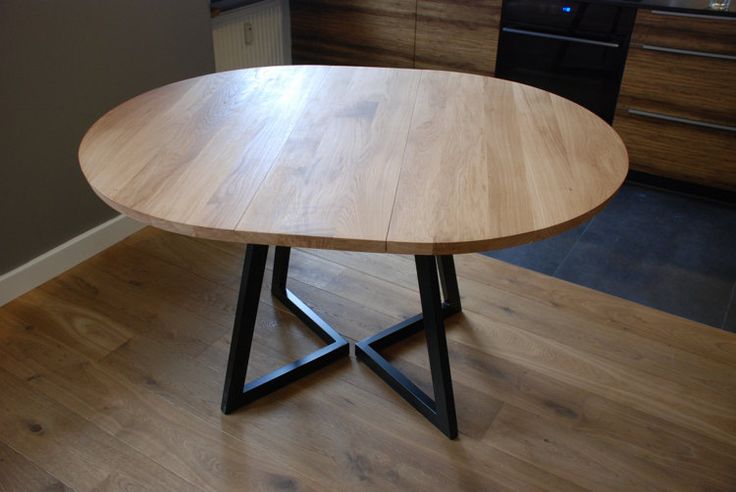 Extendable Round Table Modern Design Steel And By Poppyworkspl Dining Kitchen Round Extendable Dining Table, Extending Round Dining Tables