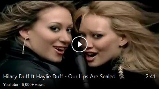 Our Lips Are Sealed Hilary Duff Lyrics Hilary Duff ft Haylie Duff - Our Lips Are Sealed | Haylie duff, The