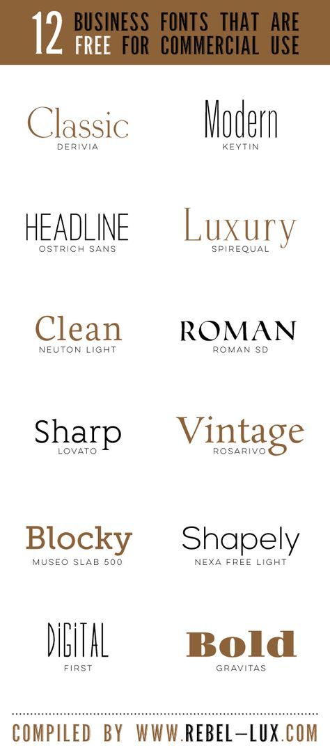 business logo fonts