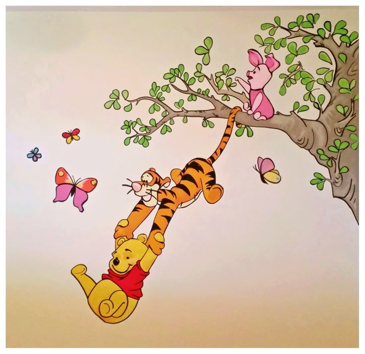 Giant Wall mural Wallpaper Disney baby room Winnie The Pooh roomNO ADHESIVE Giant Wall mural Wallpaper Disney baby room Winnie The Pooh roomNO ADHESIVE
