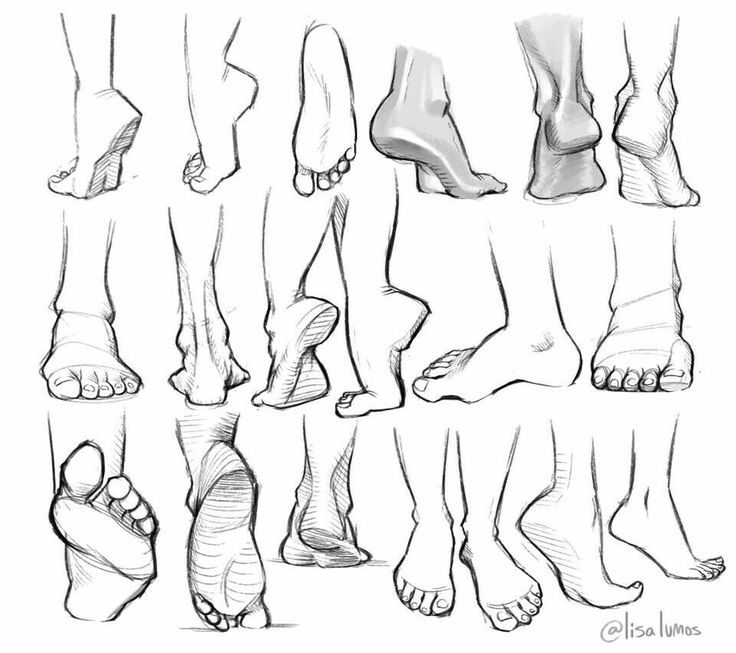 Anime feet how to draw