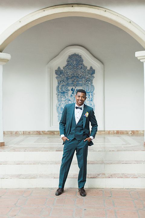 Spanish Inspired Al Fresco Wedding Blue Suits And Tuxedos Spanish Inspired Al Fresco Wedding Blue Suits And Tuxedos Pinterest Boutonnieres Event Planning Design Weddings