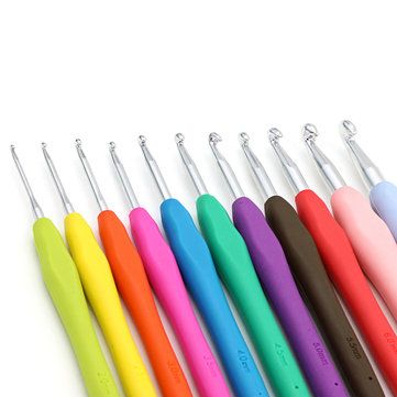 31pcs Crochet Hooks Kit Tapestry Craft Yarn Knitting Needles Sewing Tools Ergonomic Grip Set Crochet Hooks Knitting Yarn Sewing Tools