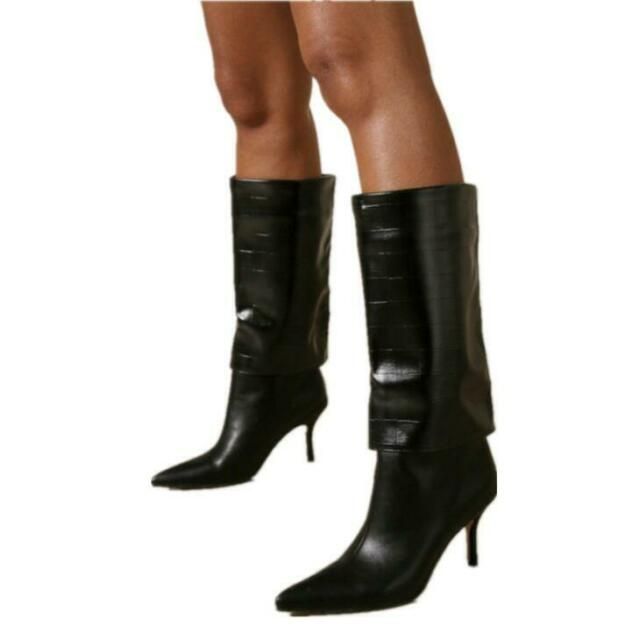 Europe Women's Casual Block Heel Round Toe Knee High Boots Cowboy Pumps 34/43 L Europe Women's Casual Block Heel Round Toe Knee High Boots Cowboy Pumps 34/43 L
