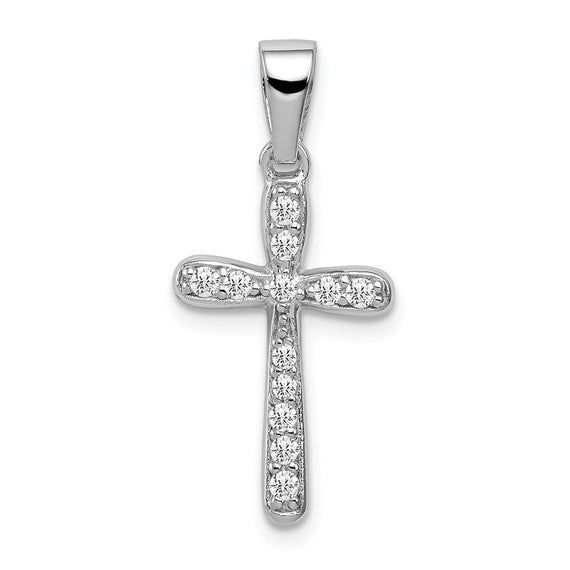 925 Sterling Silver Rhodium-Plated Dad Polished Charm Pendant
