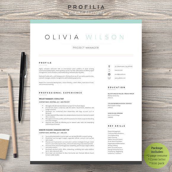 Word Resume & Cover Letter Template by Profilia Resume Boutique on @creativemarket Ready for Print Resume template examples creative design and great covers, perfect in modern and stylish corporate business. Modern, simple, clean, minimal and feminine layout inspiration to grab some ideas.